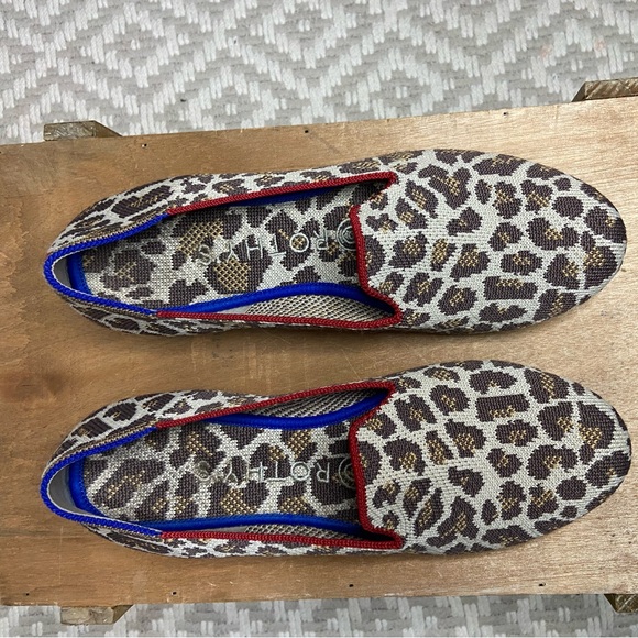 Rothy's Loafer Retired Mocha Spot Animal Leopard
Print Round Toe Flat Loafers - Picture 2 of 12